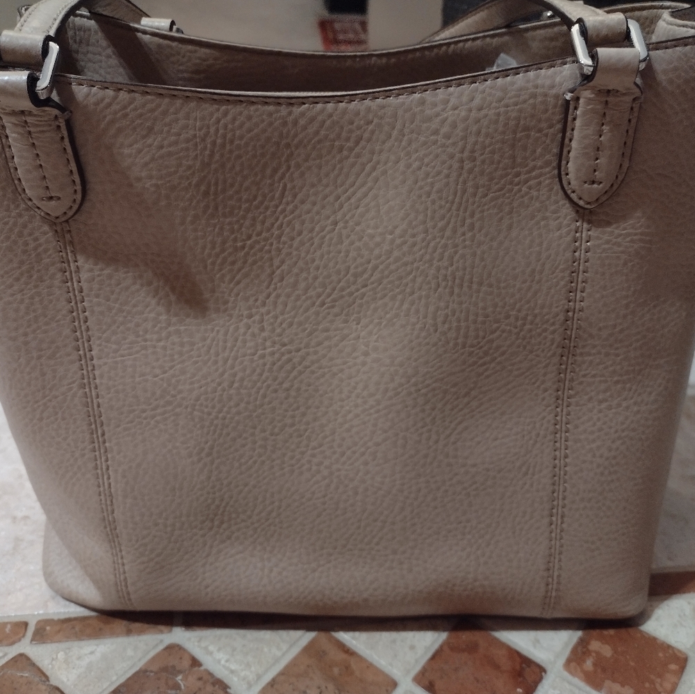 NWT LAUREN Ralph Lauren Annaville Carry All Stone - Picture 3 of 15